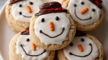 The Best Melted Snowman Peanut Butter Cookies