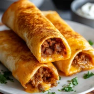 Beef and Cheese Chimichangas