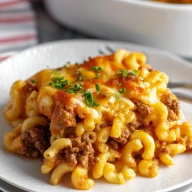 Cheesy Beef and Macaroni Casserole