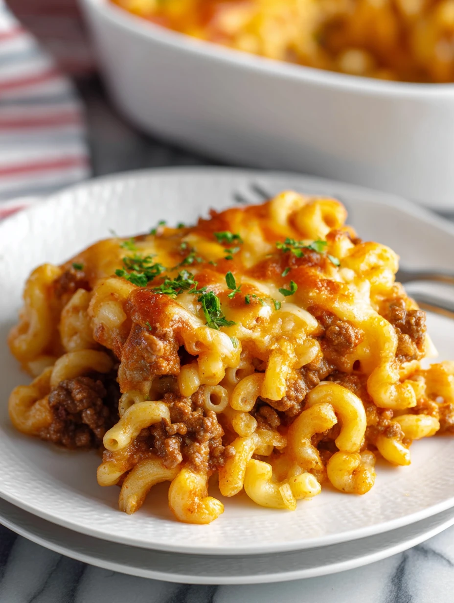 Cheesy Beef and Macaroni Casserole