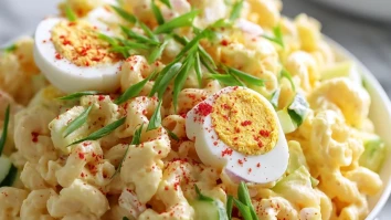 Creamy Deviled Egg Macaroni Salad