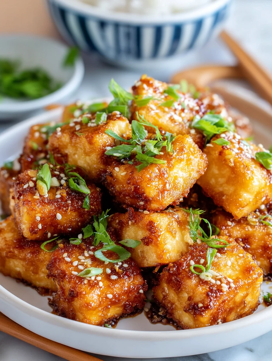 Crispy Honey Garlic Tofu