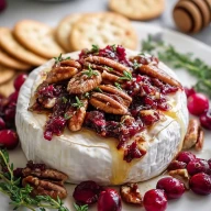 Easy Cranberry Pecan Baked Brie