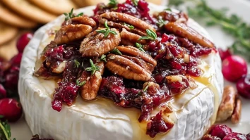 Easy Cranberry Pecan Baked Brie