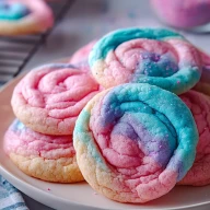 Fluffy Cotton Candy Cookies