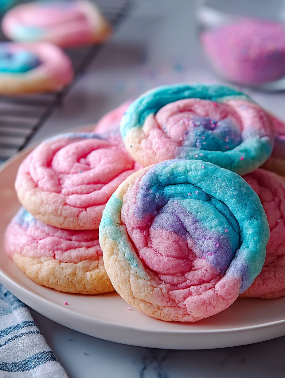 Fluffy Cotton Candy Cookies