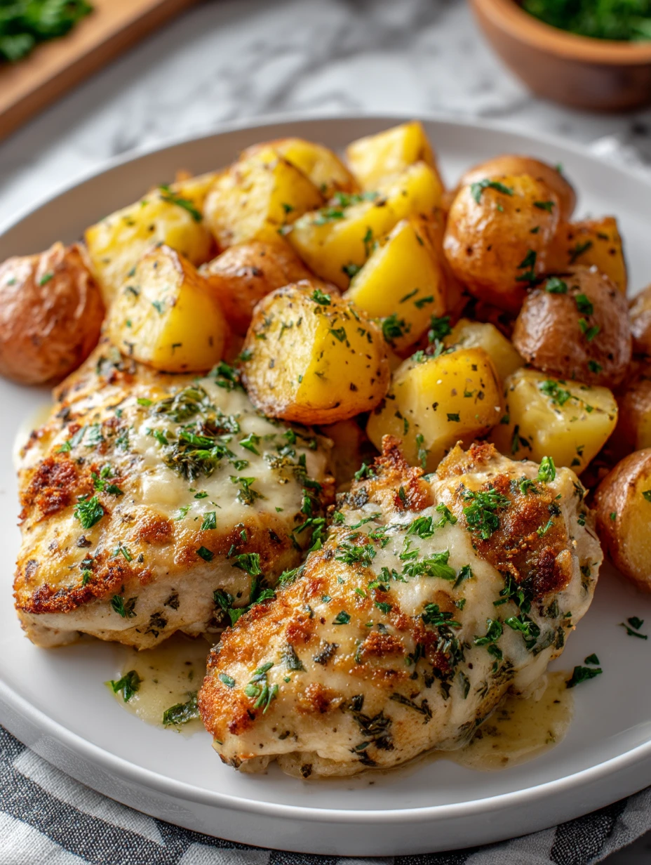 Garlic Parmesan Chicken and Potatoes