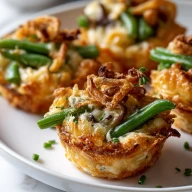Garlic Parmesan Green Bean Casserole Cups