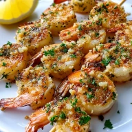 Garlic Parmesan Shrimp Skewers