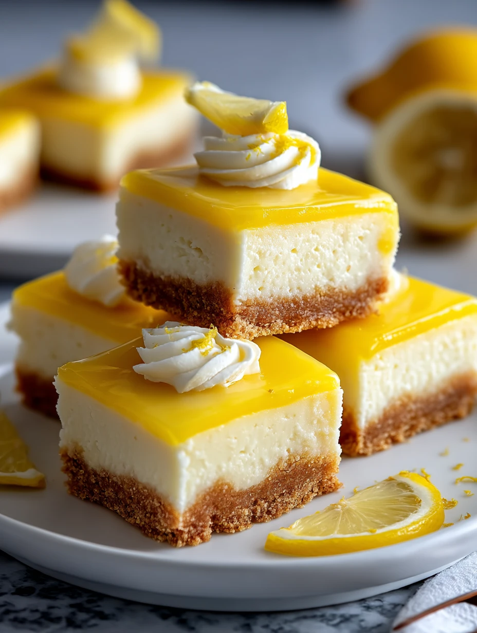 Heavenly Lemon Cheesecake Bars