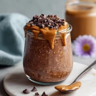 High Protein Chocolate Peanut Butter Overnight Oats