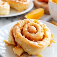 Homemade Glazed Orange Rolls