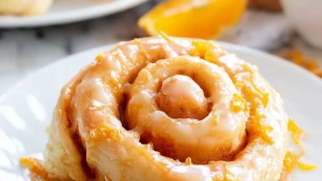 Homemade Glazed Orange Rolls