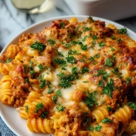 Homemade Ground Turkey Pasta Bake