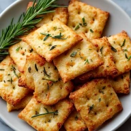 Homemade Parmesan Rosemary Crackers
