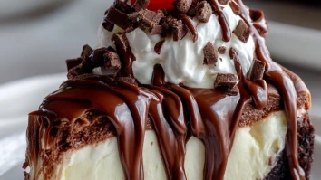 Hot Fudge Sundae Brownie Cheesecake