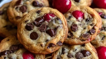 Maraschino Cherry Chocolate Chip Cookies