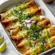 Irresistible Beef Enchiladas With Green Sauce
