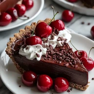 No-Bake Chocolate Cherry Pie