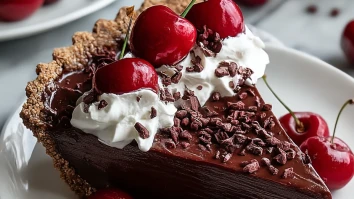 No-Bake Chocolate Cherry Pie