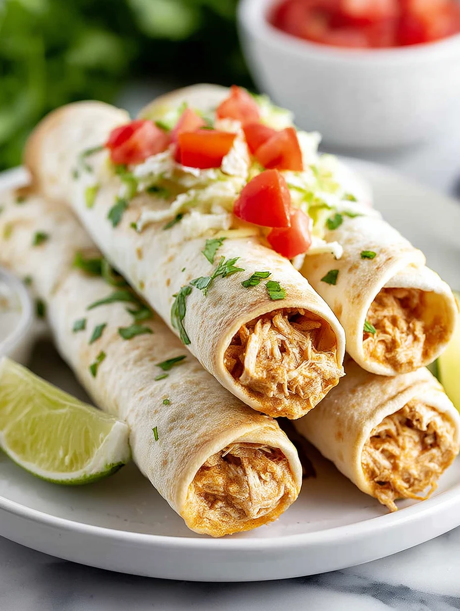 Crockpot Chicken Taquitos