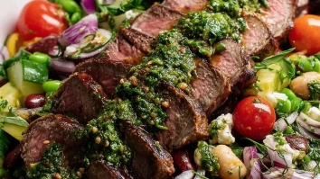 Steak Chimichurri & Dense Bean Salad