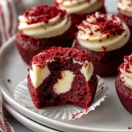 Sweet Red Velvet Brownie Bites