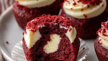 Sweet Red Velvet Brownie Bites