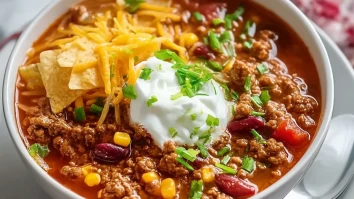 Best Crockpot Ground Beef Taco Soup
