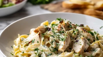 Cheesy One Pot Chicken Alfredo Pasta