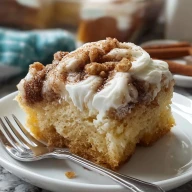 Cinnamon Roll Poke Cake