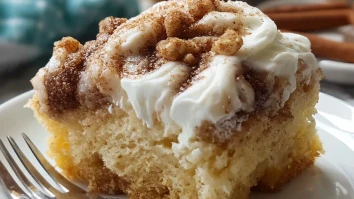 Cinnamon Roll Poke Cake