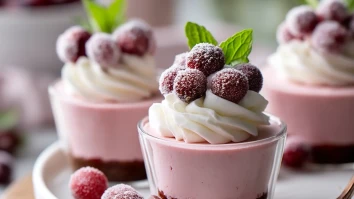 Cranberry Mousse Cups