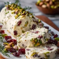 Cranberry Pistachio Cheese Log
