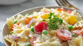 Creamy Bow Tie Pasta Salad