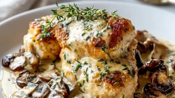Creamy Mushroom Asiago Chicken