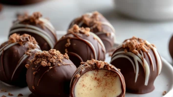 Dark Chocolate Eggnog Truffles