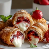 Deep Fried Strawberry Cheesecake Pies