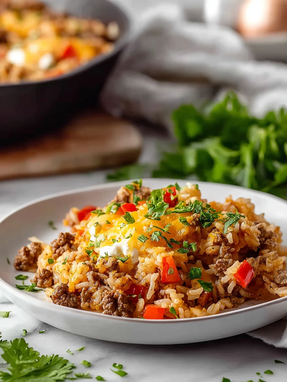 Delicious Ground Beef and Rice Skillet