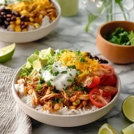 Easy Chicken Taco Rice Bowls