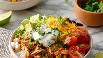 Easy Chicken Taco Rice Bowls