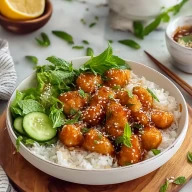 Easy Honey Garlic Chicken Bowls