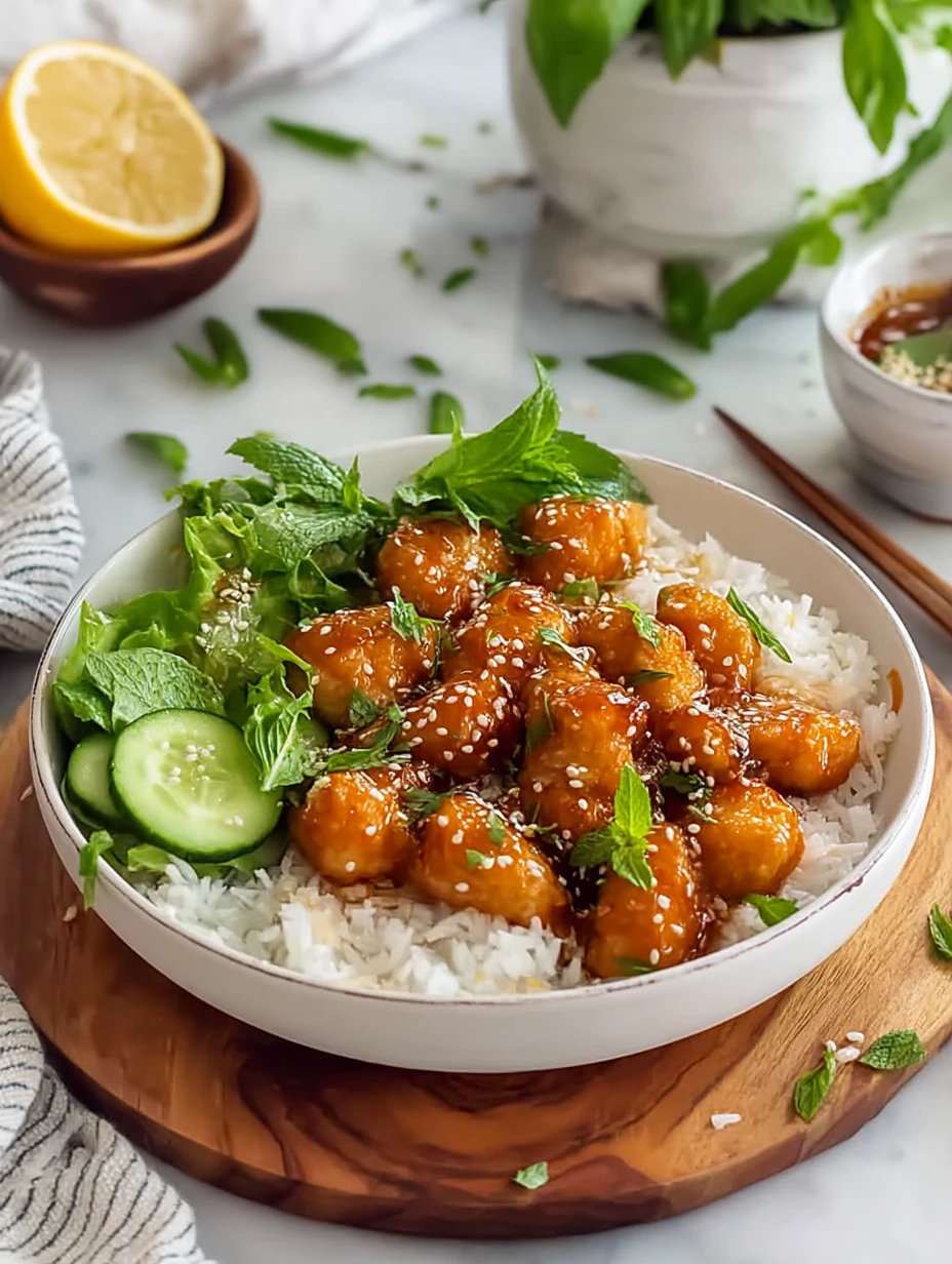 Easy Honey Garlic Chicken Bowls