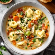 Easy One-Pot Chicken Tortellini Soup