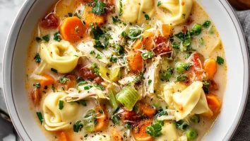Easy One-Pot Chicken Tortellini Soup