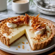 Eggnog Crème Tart with Caramel Shards