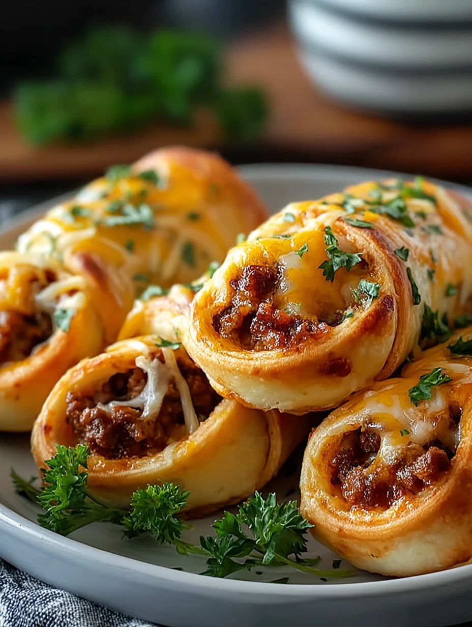 Garlic Butter Cheeseburger Rollups