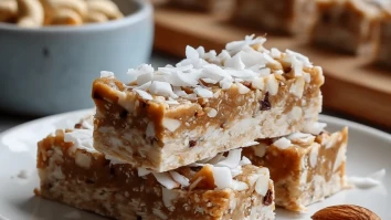Healthy Coconut Vanilla Protein Bars
