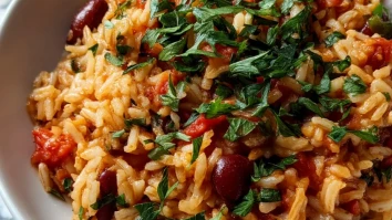 Healthy Mediterranean Rice and Beans