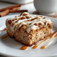 High-Protein Cinnamon Roll Baked Oatmeal